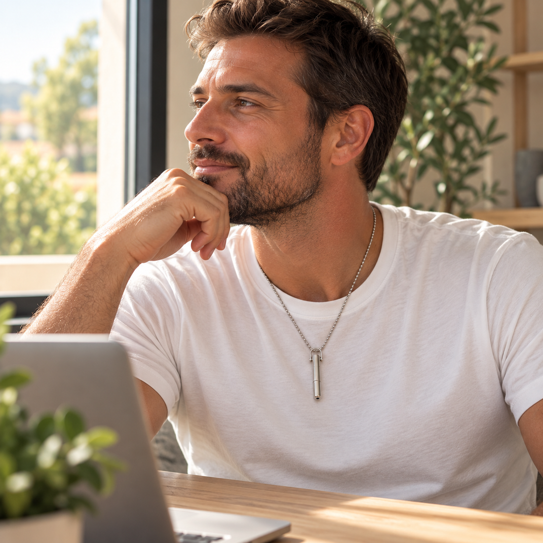 Homme utilisant ESPIRO au bureau